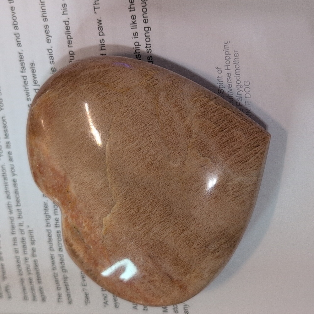 Peach Moonstone - bright orange w/flash